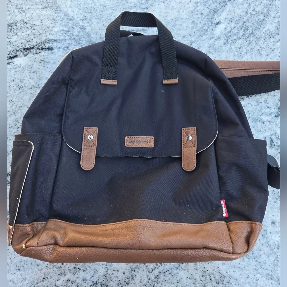Babymel Black Diaper Bag Baby Backpack
